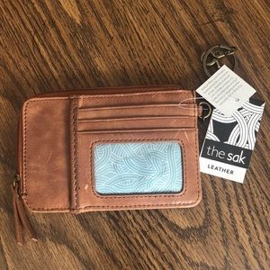The Sak floral embossed leather keychain wallet